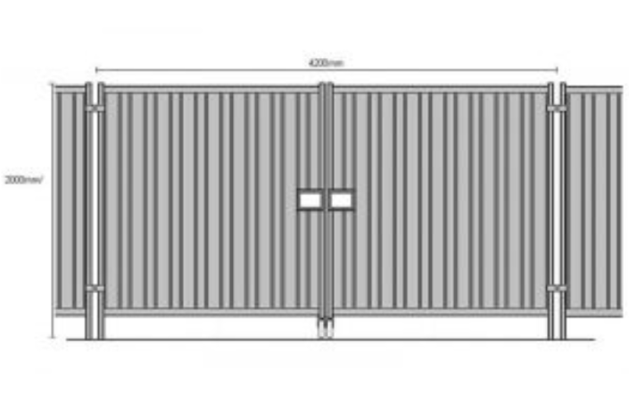 GreenHoard Steel Hoarding Vehicle Access Gate